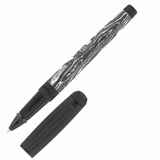 St Dupont Line D Carbon Collection Dark Storm Rollerball Pen tiny nonslip
