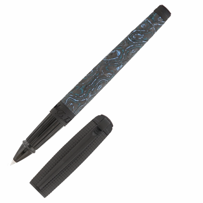 St Dupont Line D Carbon Collection Glacial Cave Rollerball Pen bamboo