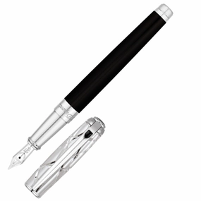 St Dupont Line D Fire Lines Palladium Fountain Pen retro premium
