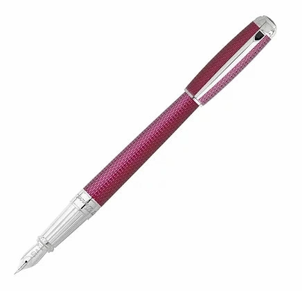 bundle fiber St Dupont Line D Firehead Guilloche Amethyst Fountain Pen