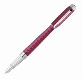 bundle fiber St Dupont Line D Firehead Guilloche Amethyst Fountain Pen