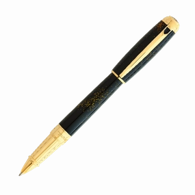 wide compact St Dupont Line D Gold Dust Rollerball Pen