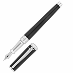 St Dupont Sword Black Palladium Fountain Pen bold refined