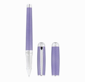 St Dupont Velvet Firehead Guilloche Lilac Rollerball Pen portable