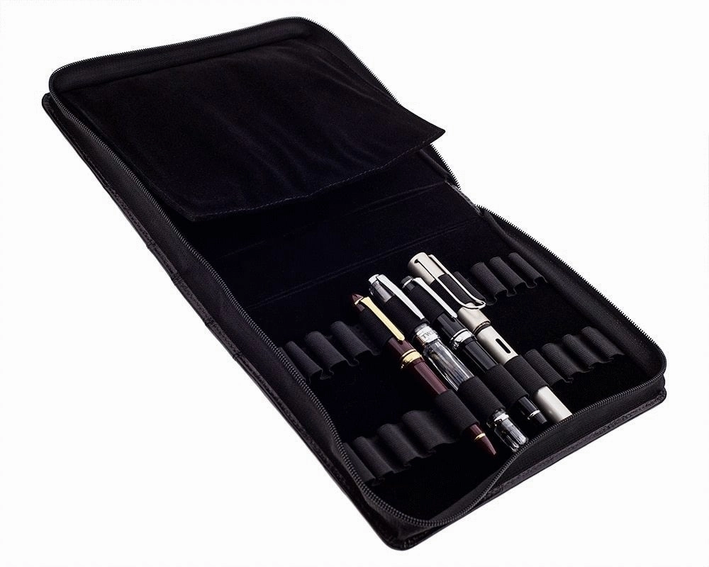 leather sealed Girologio 24 Pen Holder Black