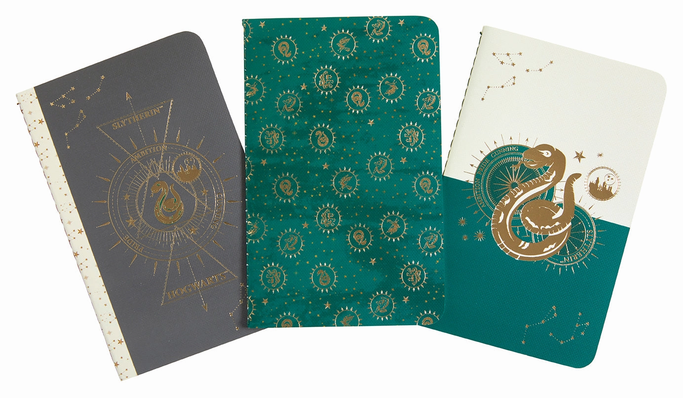 Harry Potter: Slytherin Constellation Sewn Pocket Notebook Collection (Set Of 3) bamboo wooden