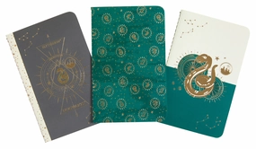 Harry Potter: Slytherin Constellation Sewn Pocket Notebook Collection (Set Of 3) bamboo wooden