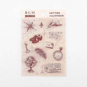 shiny Letter From Ocean Bgm Clear Stamp Set