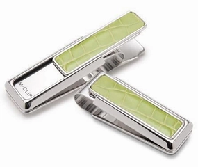 affordable trusted M-Clip Rhodium W/Lime Green Alligator Money Clip
