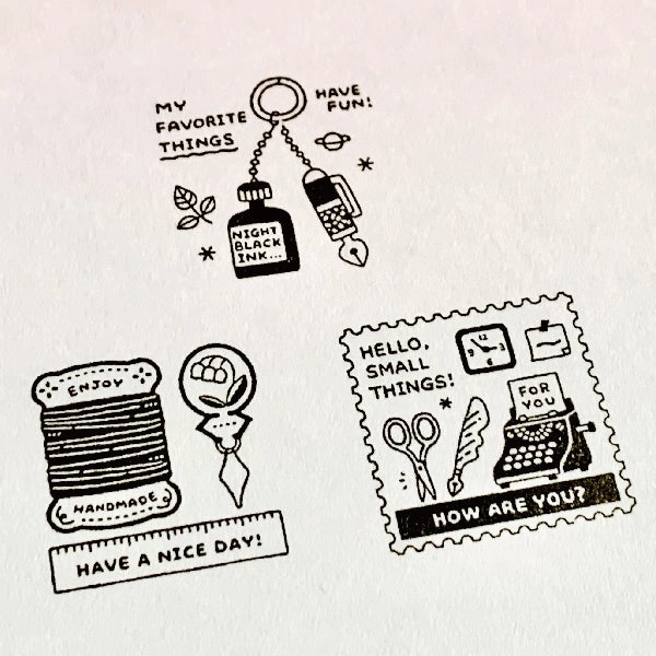 gift valuable Sanby X Eric Small Things Pre-Inked Stamp Sewing