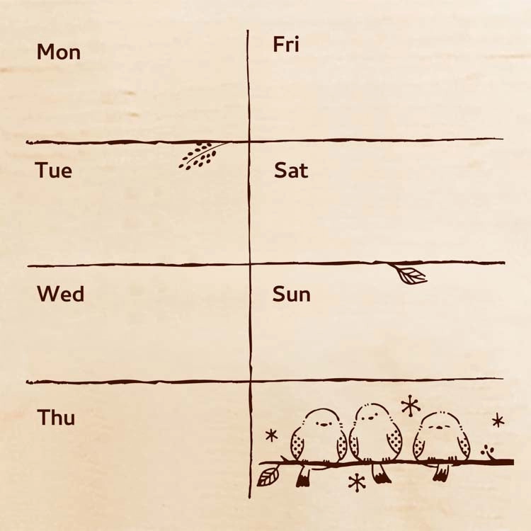 Shimaenaga Weekly Calendar Beverly Irodori Stamp affordable