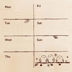 Shimaenaga Weekly Calendar Beverly Irodori Stamp affordable