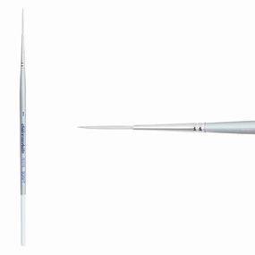 thin Silverwhite? Short Handle Foundation Watercolor Round Brush - Script Liner #1 Silverbrush