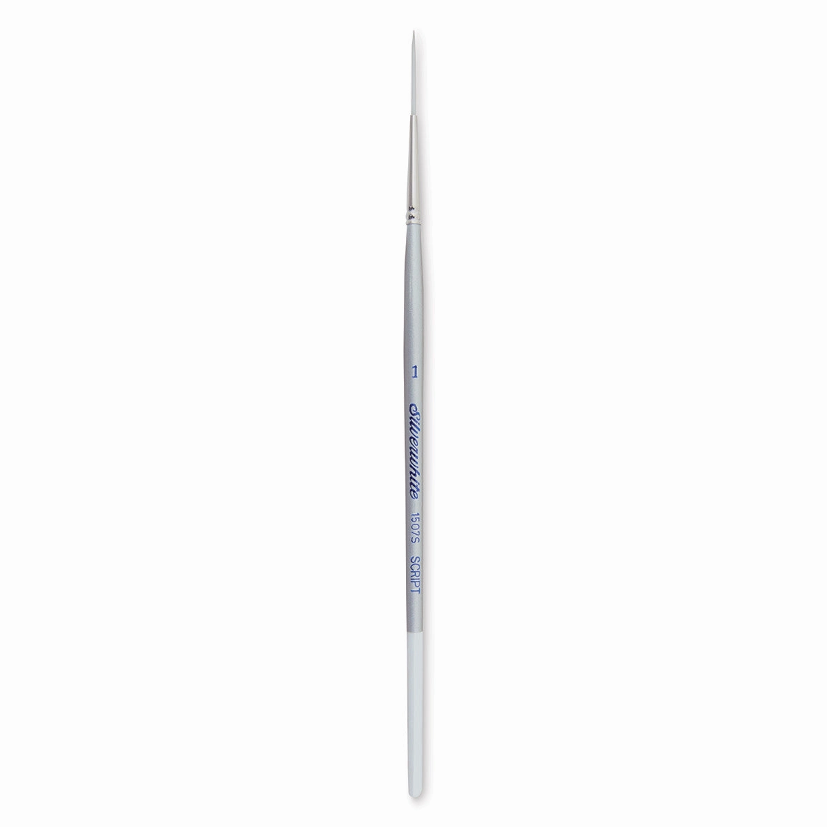 Silverwhite? Short Handle Foundation Watercolor Round Brush - Script Liner #1 Silverbrush large bamboo