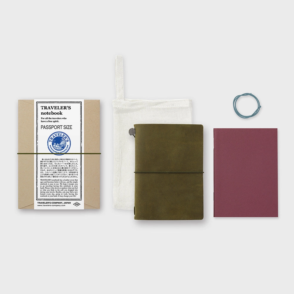 resilient vintage Traveler'S Notebook Starter Kit-Passport Size In Olive