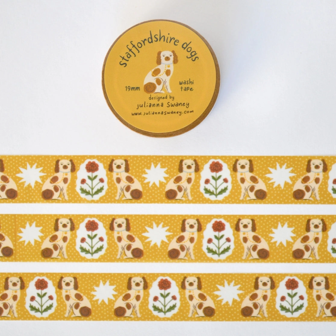 Staffordshire Dog Washi Tape slim multipurpose