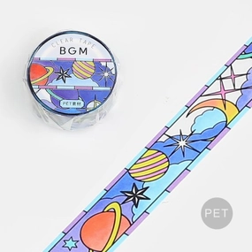 Stained Glass Interstellar Flight Washi Tape Clear Bgm vegan superior