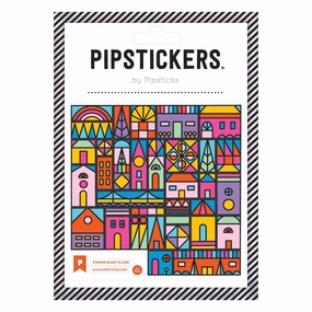 Stained Glass Village Stickers vintage popular