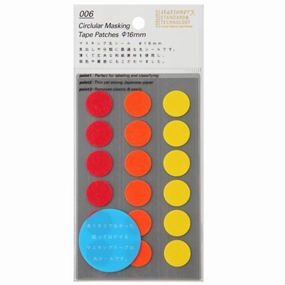 slim Stalogy Circular Masking Tape Patches 16Mm - Shuffle Fine