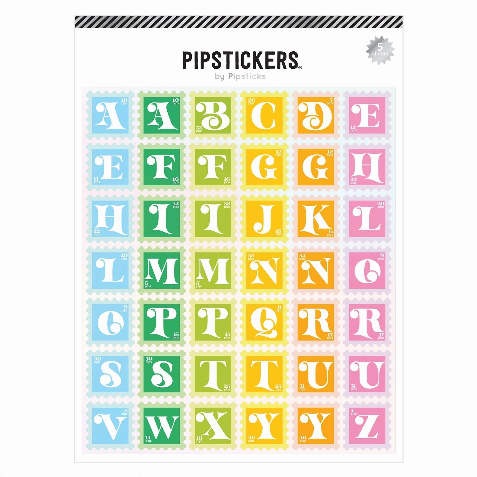 multipurpose Stamp It Out Big Alphabet (5Ct) Stickers