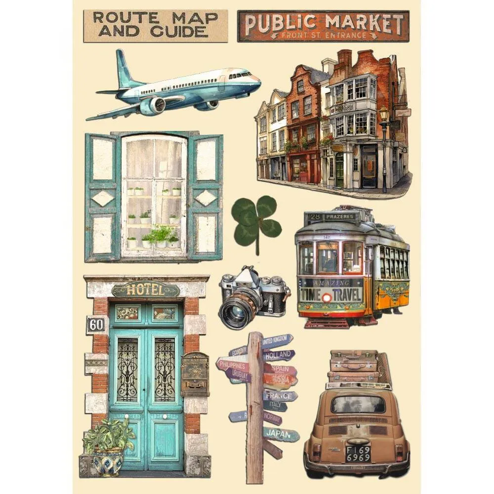 Stampeira Wood Shapes- Art Of Travelling mini