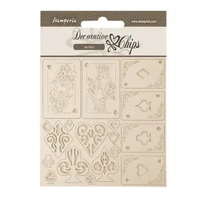 square Stamperia -Decorative Chips - Master Of Magic - Playing Cards