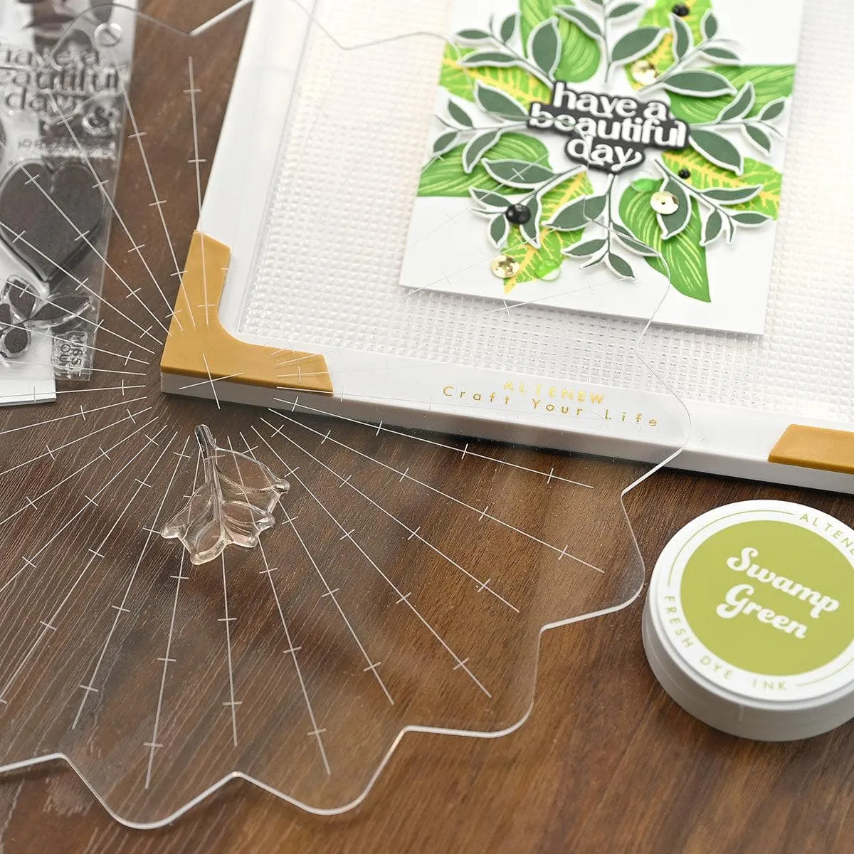 glossy organic Stampwheel - Radial Grid Flip Plate