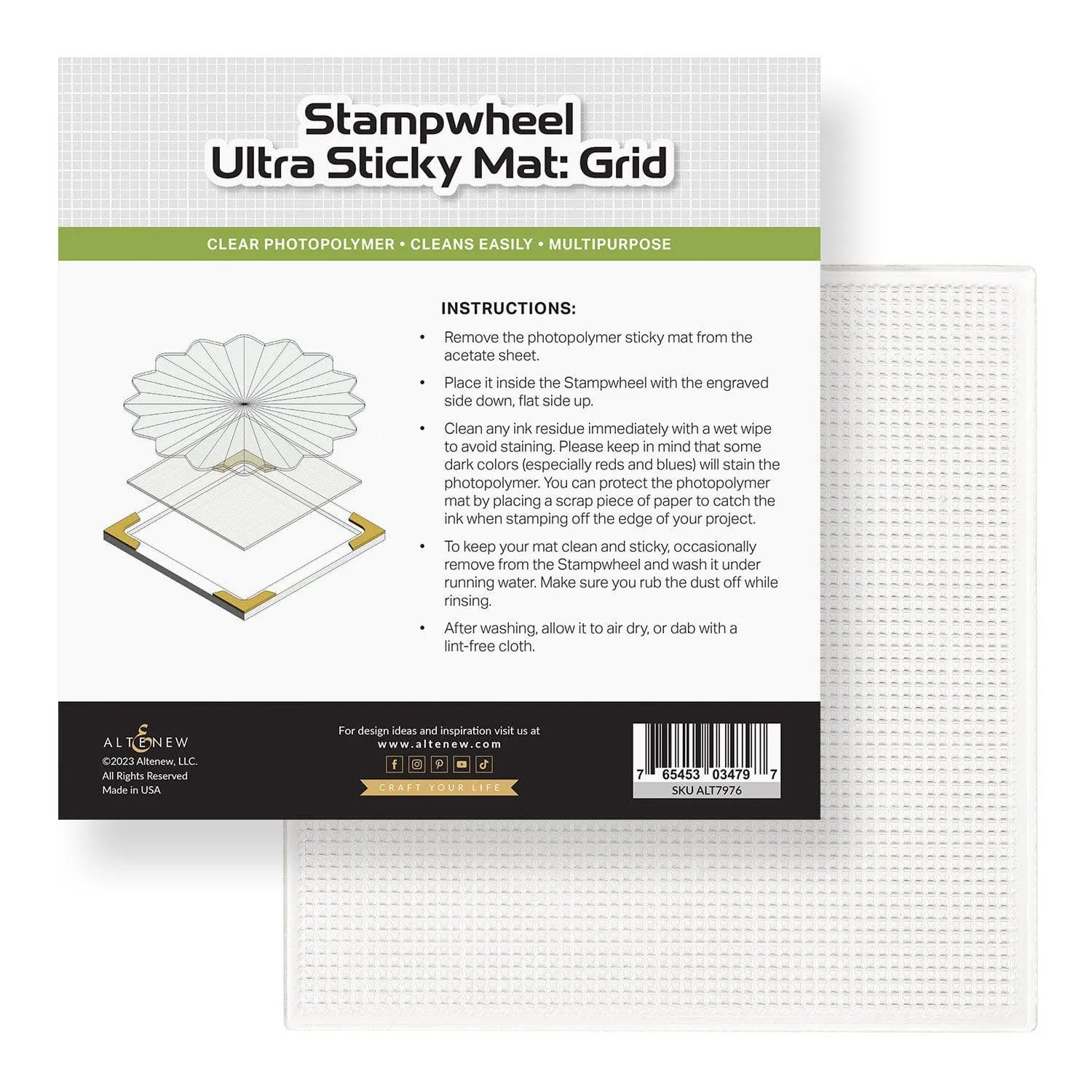 Stampwheel - Ultra Sticky Mat: Grid mini valuable