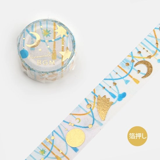 Star And Moon Decoration Washi Tape Foil Bgm trendy