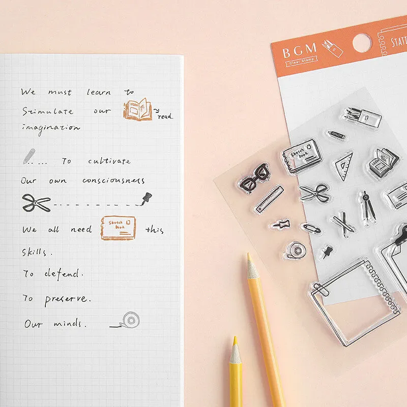 compact classic Stationery Bgm Clear Stamp