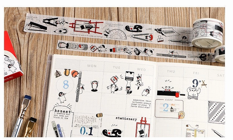 manual large Stationery Addict Washi Tape