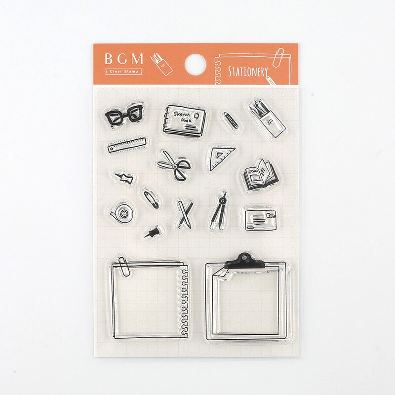 Stationery Bgm Clear Stamp wooden loose