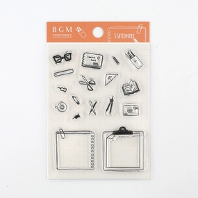 Stationery Bgm Clear Stamp wooden loose
