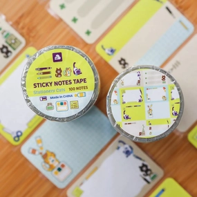 retractable Stationery Cats Paper Labels Sticker Roll