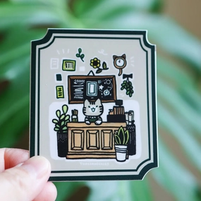 rugged fiber Stationery Store Vinyl Sticker
