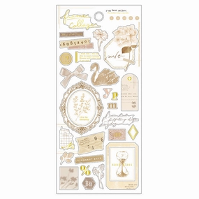 Beige Frame Collage Sticker resilient
