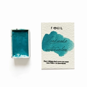 Cobalt Blue Turquoise #1 Pb28 - Artist Grade Handmade Honey Based Watercolor Paint Full Pan 3.2Ml sturdy waterproof