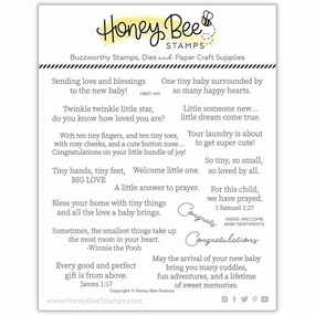 Inside: Welcome Baby Sentiments - 6X6 Stamp Set tall
