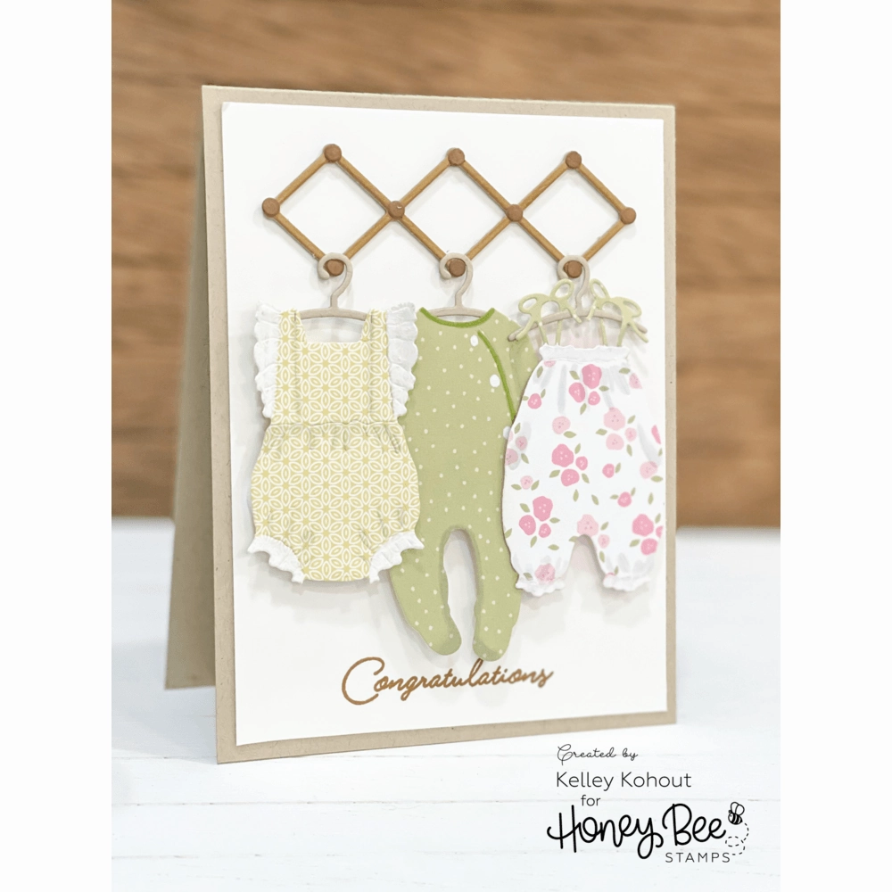 sleek bold Inside: Welcome Baby Sentiments - 6X6 Stamp Set