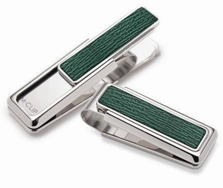 M-Clip Rhodium With Dark Green Shark Money Clip classic