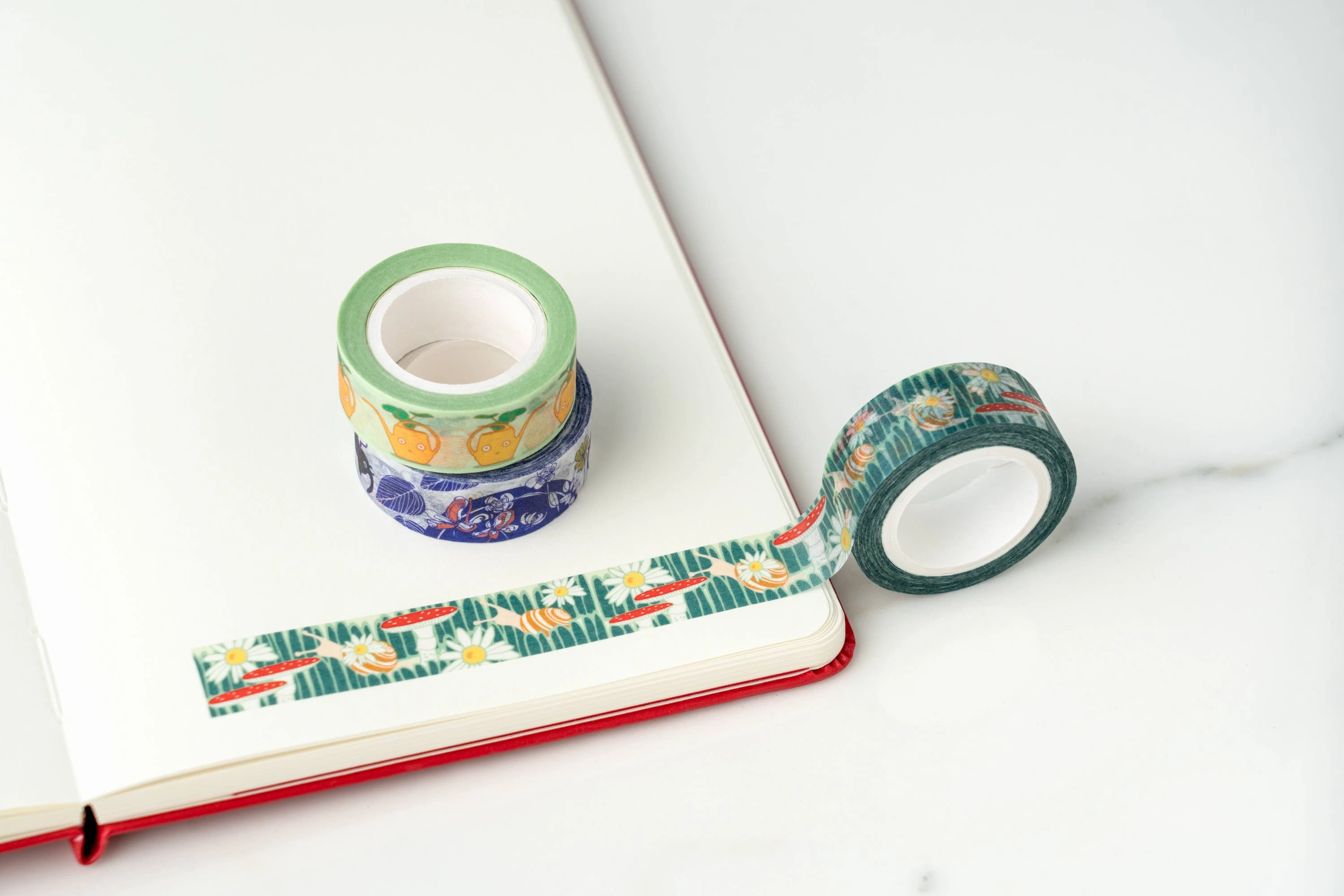 Snail Stroll In The Garden Washi Tape collapsible