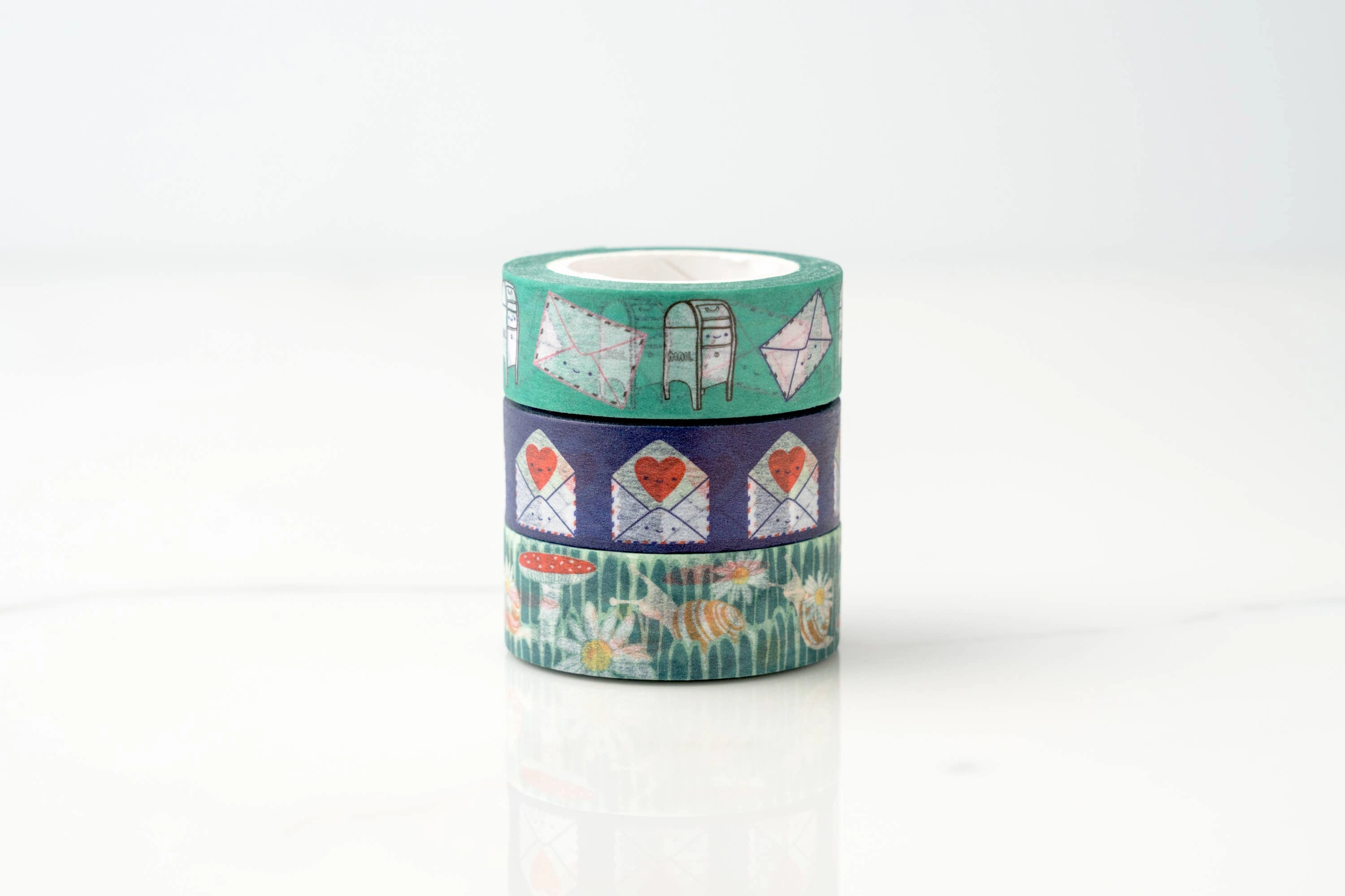 square sturdy Snail Stroll In The Garden Washi Tape