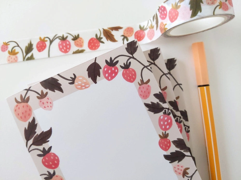 Strawberry Garden Notepad set refined