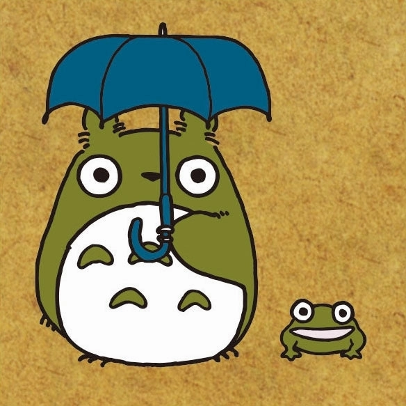 Totoro & Umbrella Rubber Stamp washable