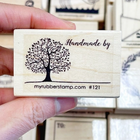 superior minimalist Tree Handmade By Rubber Stamp