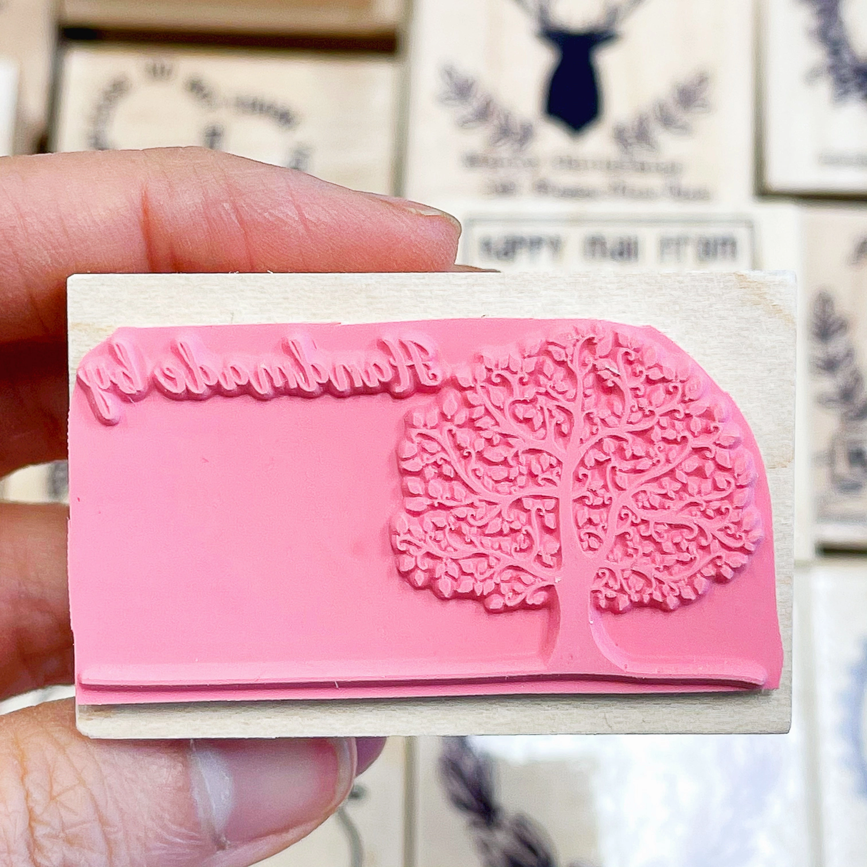 metal metallic Tree Handmade By Rubber Stamp