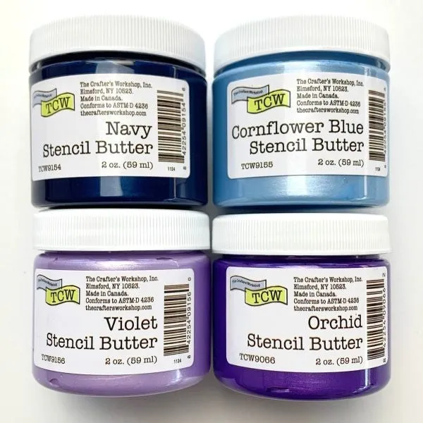 gift finest Stencil Butter - Blueberry Meadow - 4Pack