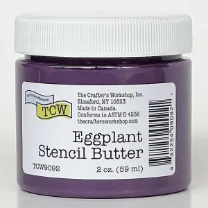 compact round Stencil Butter - Eggplant
