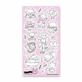 adjustable Stickii Adorable Self-Care Sticker Sheet