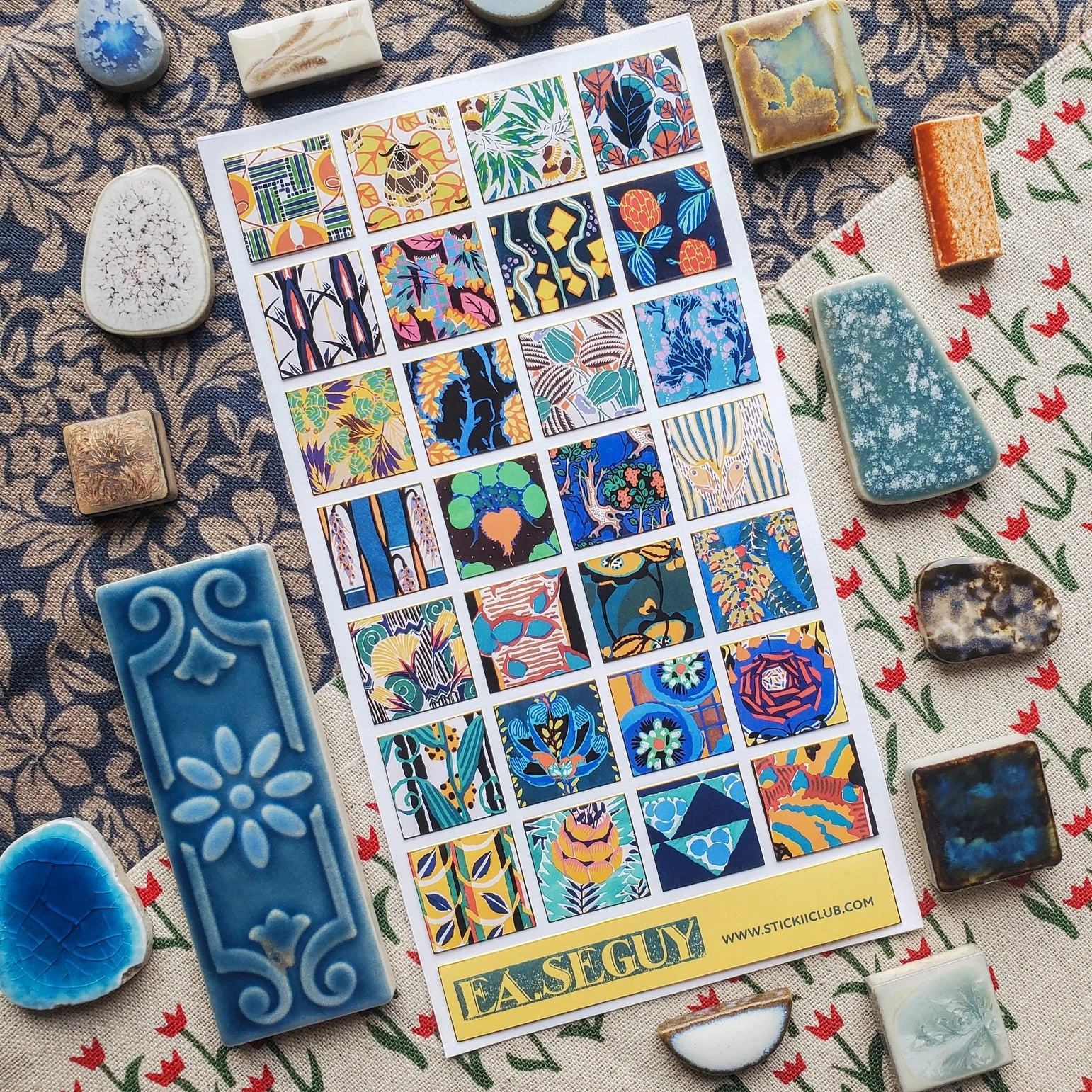 stackable multipack Stickii Art Nouveau Florals Sticker Sheet